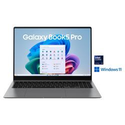 SAMSUNG Notebook "Book5 Pro 16 (NP960X) Intel Core Ultra 5 16GB+512GB AMOLED 2X-Display", grau, 16 GB RAM 512 GB SSD, Ultra 5, Windows 11 Professional, Notebooks