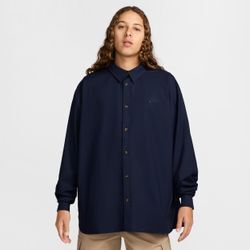 Nike Club langärmliges Oversize Oxford-Shirt (Herren) - Blau