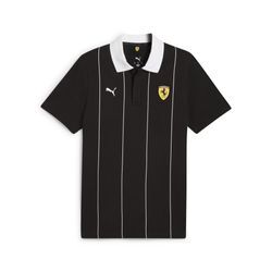 Poloshirt PUMA "Scuderia Ferrari HP Race Premium Poloshirt Herren", Herren, Gr. L, schwarz, Obermaterial: 100% Baumwolle; Rippe: 100% Baumwolle, clean, regular fit, Kurzarm, Shirts