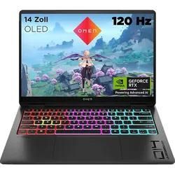 HP OMEN 14-fb0375ng, OLED Display, Gaming Notebook, mit 14 Zoll Intel® CoreTM Ultra 7,155H Prozessor, 16 GB RAM, 1 TB SSD, NVIDIA GeForce RTXTM 4060, Schwarz, Windows 11 Home (64 Bit)