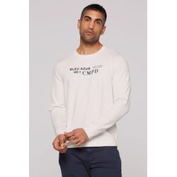 Sweater CMPD, Herren, Gr. L, weiß, Material: 100% Baumwolle, bedruckt, casual, lässig geschnitten, Rundhals, Langarm eingesetzt Rippbündchen, Sweatshirts, aus Baumwolle