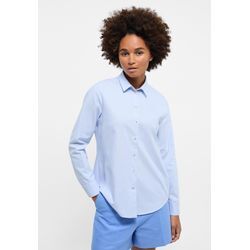 Hemdbluse ETERNA "REGULAR FIT", Damen, Gr. 34, blau (hellblau), 70% cotton, 30% Lyocell, modisch, Blusen, EASY IRON (bügelleicht)