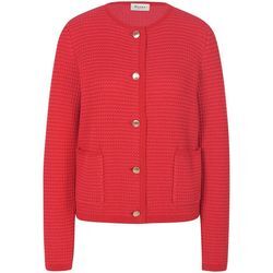 Strickjacke Rundhals-Ausschnitt MAERZ Muenchen rot