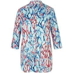 Long-Bluse 3/4-Arm Anna Aura blau, 44