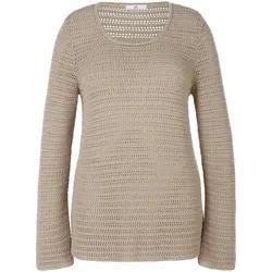 Rundhals-Pullover Anna Aura beige, 46