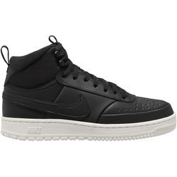 Sneaker NIKE SPORTSWEAR "COURT VISION MID WINTER", Gr. 42, schwarz-weiß (schwarz, schwarz, phantom), Leder, Synthetik, sportlich, Schuhe