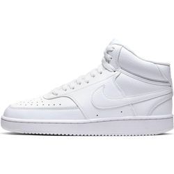 Sneaker NIKE SPORTSWEAR "Wmns Court Vision Mid", Gr. 36,5, weiß, Leder, sportlich, Schuhe, Design auf den Spuren des Air Force 1