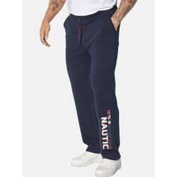 Jogginghose JAN VANDERSTORM "Jogginghose HOLDHELM", Herren, Gr. L, N-Gr, blau (dunkelblau), Obermaterial: 48% Polyester COOLMAX PES(Coolmax). 46% Baumwolle CO. 6% Elasthan EL., comfort fit, Hosen