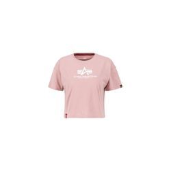 T-Shirt ALPHA INDUSTRIES "Alpha Industries Women - T-Shirts Basic T-Shirt COS Women", Damen, Gr. M, rosa (silber pink), Obermaterial: 100% Baumwolle, Kurzarm, Shirts