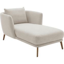 Chaiselongue "Pearl - 5 Jahre Hersteller-Garantie, auch in Bouclé. Füße Massivholz", weiß, B:101cm H:71cm T:161cm, 96% Polyester, 4% Polyacryl, SCHÖNER WOHNEN-KOLLEKTION, Sofas, Loveseat und Loungesessel, Maße (B/H/T): 101/71/161 cm