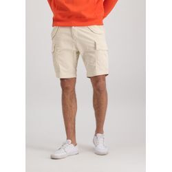 Shorts ALPHA INDUSTRIES "Alpha Industries Men - Shorts Airman Short", Herren, Gr. 29, Normalgrößen, weiß (jet stream weiß), Obermaterial: 98% Baumwolle, 2% Elastan, Futter: 100% Baumwolle, Hosen