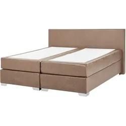 Boxspringbett Kunstleder PRESIDENT 180 x 200 cm Braun