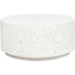 Garten Beistelltisch Beton cremeweiß Terrazzo Optik rund ⌀ 90 cm TREZZO