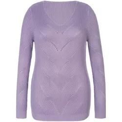 V-Pullover Anna Aura lila, 54