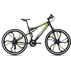 Mountainbike KS CYCLING "Scrawler" Gr. 46, schwarz (schwarz, schwarz), Fahrräder, 46cm, 27,5 Zoll (69,85cm), für Herren, Kettenschaltung