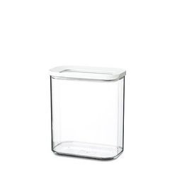 Mepal Vorratsdose Modula , Weiß, Transparent , Kunststoff , 1,5 L , rechteckig , 1.5 cm , BPA-frei , luftdichter Verschluss, stapelbar, Deckel mit