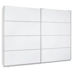 Mid.you Schwebetürenschrank Forte Lyon , Weiß , Metall , 5 Fächer , 3 Schubladen , 220x210x61 cm , Blauer Engel, BQ - Bündnis für Qualität, Made in