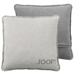 Joop! Kissenhülle Uni Doubleface , Graphit, Hellgrau , Textil , Uni , 50x50 cm , Oeko-Tex® Standard 100 , bügelfrei, hochwertige Qualität ,