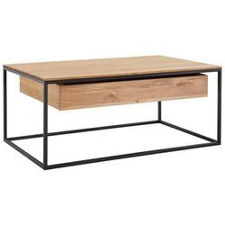 Novel Couchtisch , Schwarz, Eiche , Holz , Eiche , massiv , 1 Schubladen , rechteckig , eckig , 60x41.5x100 cm , Wohnzimmer, Wohnzimmertische,