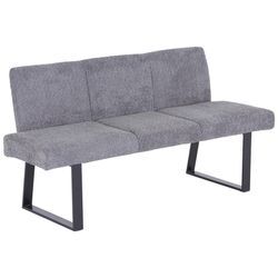 Mid.you Sitzbank , Grau , Metall, Textil , 3-Sitzer , 166x82x61 cm , Esszimmer, Bänke, Sitzbänke