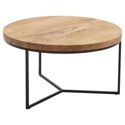 Novel Couchtisch , Schwarz, Eiche , Holz, Metall , Eiche , massiv , rund , eckig , 80x45x80 cm , Wohnzimmer, Wohnzimmertische, Couchtische,