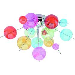 Näve Deckenleuchte Explosion , Klar, Mehrfarbig, Chrom , Metall, Glas , 38 cm , Lampen & Leuchten, Innenbeleuchtung, Deckenleuchten