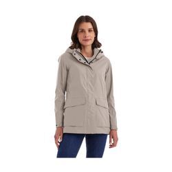 Funktionsjacke "GS 54 WMN JCKT", Damen, Gr. 36, beige (hellbeige), Oberstoff: 100% Polyester, Futter: 100% Polyester (recycelt), G.I.G.A. DX BY KILLTEC, sportlich, Jacken, Wasserdicht, atmungsaktiv, recycelte Materialien, abnehmbare Kapuze