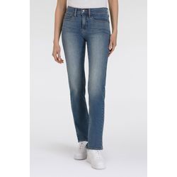 Gerade Jeans LEVI'S "314 Shaping Straight", Damen, Gr. 26, Länge 32, blau (smudged line), Denim/Jeans, Obermaterial: 80% Baumwolle, 14% Polyester, 6% Elasthan, casual, gerade lang, Jeans, mit Stretch, Topseller