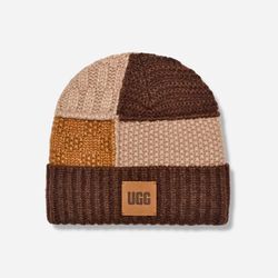 UGG® Patchwork-Beanie in Brown, Größe O/S, Wolle