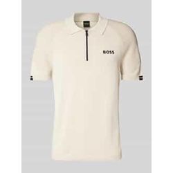 Regular Fit Poloshirt mit Label-Print Modell 'Perform-Max'