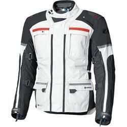 Held Carese Evo, Textiljacke Gore-Tex - Hellgrau/Schwarz/Rot - 3XL