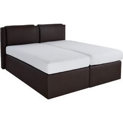 Boxspringbett, braun, Liegefläche B/L: 180cm x 200cm, H2, Bonnell-Federkernmatratze, Bonnell- Federkernmatratze: Bezug obere Matratze: 80% Baumwolle, 20% Polyester, 7-Zonen-Kaltschaummatratze: Bezug obere Matratze: 80% Baumwolle, 20% Polyester, 5-Zonen-Tonnen-Taschenfederkernmatratze: Bezug obere Matratze: 100% Polyester., WESTFALIA SCHLAFKOMFORT, Komplettbetten, Boxspringbett