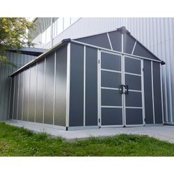 Gerätehaus PALRAM - CANOPIA "Yukon", grau, Kunststoff, Polycarbonat (PC), Aluminium, Gerätehäuser, mit lebenslang widerstandsfähigen Wandpaneelen