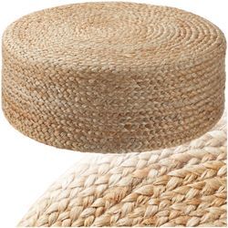 tectake® Handgefertigter Pouf, Boho-Stil, weich und formstabil, 58 x 22 cm, Belastbarkeit 150 kg