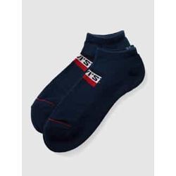 Sneakersocken mit Label-Print im 2er-Pack