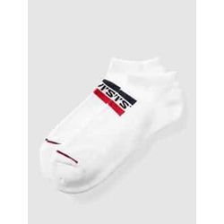 Sneakersocken mit Label-Print im 2er-Pack