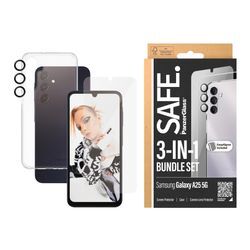 SAFE BY PANZERGLASS Displayschutzglas "3-in-1 Bundle Set Screen Protector, Case und Camera Lens Protector", transparent, B:11,00cm H:2,50cm T:19,50mm, Displayfolien, Bildschirmschutz, Kameraschutz, Backcover, Rundumschutz, 360 Grad
