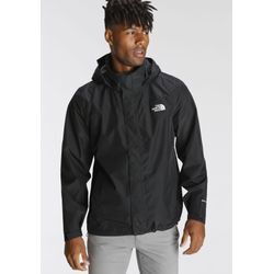 Regenjacke THE NORTH FACE "SANGRO", Herren, Gr. M, schwarz (schwarz1), Obermaterial: 100% Polyester, sportlich, Langarm mit verstellbarem Klettverschluss, Jacken, Wasserabweisend & Winddicht & Atmungsaktiv