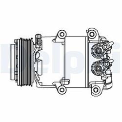 DELPHI Kompressor, Klimaanlage für FORD 1774907 AV1119D629BA 1855762 CS20466