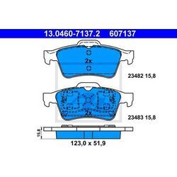 ATE Bremsensatz-Vorn und hinten Bremsensatz, Scheibenbremse vorne rechts links belüftet 280mm für RENAULT MG NISSAN HONDA 40206-3Y502 45022-S1A-E02 40