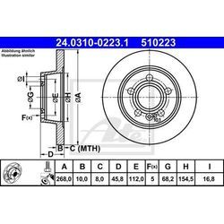 ATE Bremsensatz-Vorn und hinten Bremsensatz, Scheibenbremse vorne rechts links belüftet 300mm für SEAT FORD VAG 1133447 1151377 7M3698151B SG00000DSI