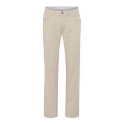 Chinohose BRAX "Style COOPER", Herren, Gr. 31, Länge 30, beige, 67% Leinen, 30% Baumwolle, 3% Elasthan, Hosen