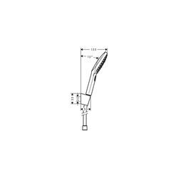 hansgrohe Raindance Select E Brausehalterset 120mm 14,4l/min 3jet Chrom mit Brauseschlauch 1,60m 26720000