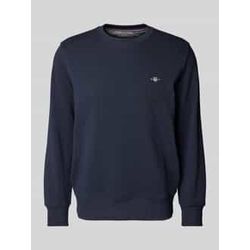 Regular Fit Sweatshirt mit Label-Stitching Modell 'SHIELD'