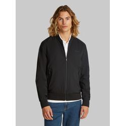 Bomberjacke CALVIN KLEIN "MATTE BOMBER", Herren, Gr. S, schwarz, Web, Obermaterial: 100% Polyester, unifarben, casual, normal hüftlang, Langarm Rippbündchen, Jacken, mit Label