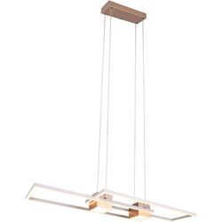 TRIO LEUCHTEN LED Pendelleuchte "ALBANY, LED Hängelampe Wohnzimmer mit Fernbedienung, dimmbar, CCT", braun (coffee), 1 flammig, H: 150,0cm,, Lampen, Lichtfarbe einstellbar, Memoryfunktion, Nachtlicht, up-and-down Licht