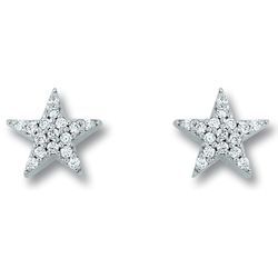 Paar Ohrhänger ONE ELEMENT "Zirkonia Stern Ohrringe Ohrstecker aus 925 Silber", silber, Ohrringe, Damen, Kinder, Silber 925 (Sterlingsilber), Damen Silber Schmuck Stern