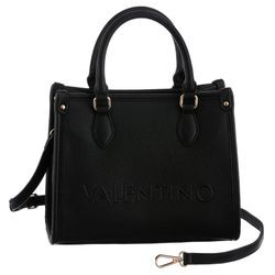 Shopper VALENTINO BAGS "SHOPPING RISED RE", Damen, Gr. B/H/T: 26cm x 22cm x 12cm, schwarz (nero), Polyurethan, Taschen, Schultertasche Henkeltasche Umhängetasche Handtasche Damen
