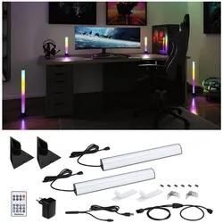 Paulmann Entertain LED Bundle, Lightbar, Dynamic RGB, Standfuß 2er-Set, 30 cm
