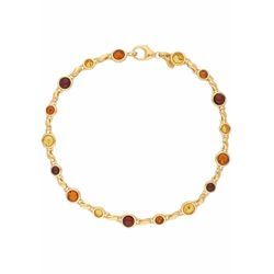 Armband FIRETTI "Schmuck Geschenk Silber 925 Armschmuck Armkette Fantasie Bernstein", gold (silber, 925, dunkelbraun, gelb, hellbraun, goldfarben, gelb, hellbraun, dunkelbraun), Armbänder, Damen, Silber 925 (Sterlingsilber), mit Bernstein
